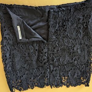 Black Lace Mini Skirt - Unknown Brand